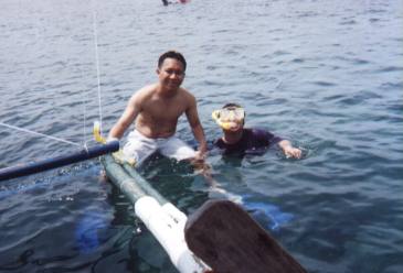 Ferdie and me snorkeling